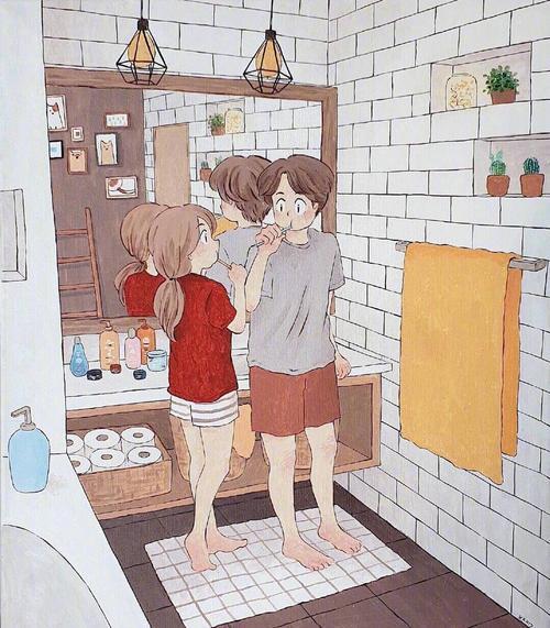 情侣日常漫画图片 情侣日常暖心漫画图片