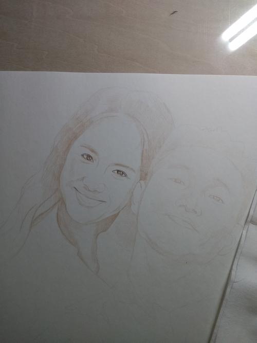 情侣彩铅画图片大全 彩铅手绘情侣头像图片