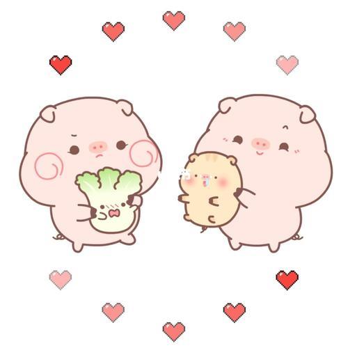 情侣猪猪图片 情侣猪猪图片可爱两张