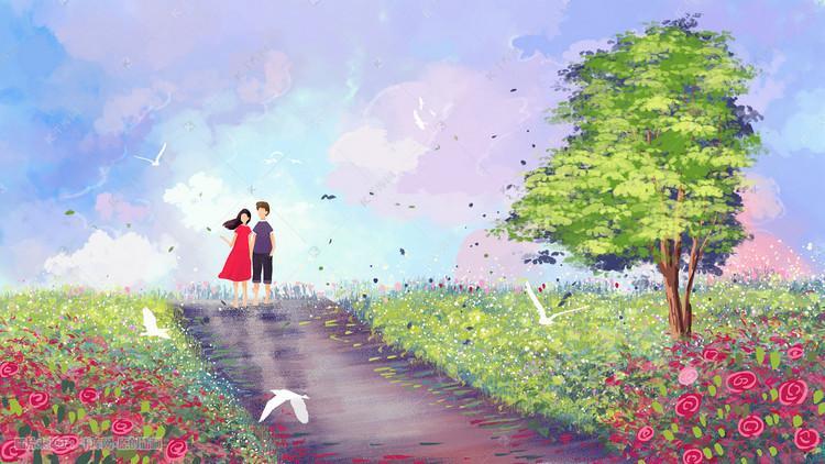 风景情侣图 好看的情侣风景图