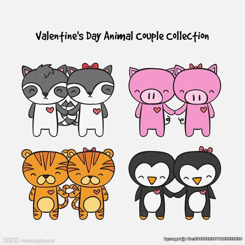 卡通动物情侣图片 卡通人物情侣图片