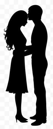情侣剪影图片一男一女 情侣头像一男一女背影图片