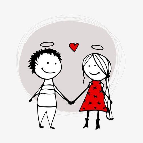 图案情侣 情侣图案卡通