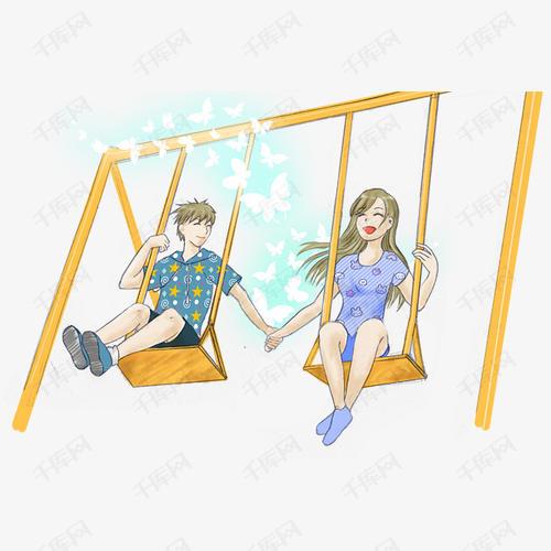 情侣荡秋千图片唯美 浪漫秋千图片唯美