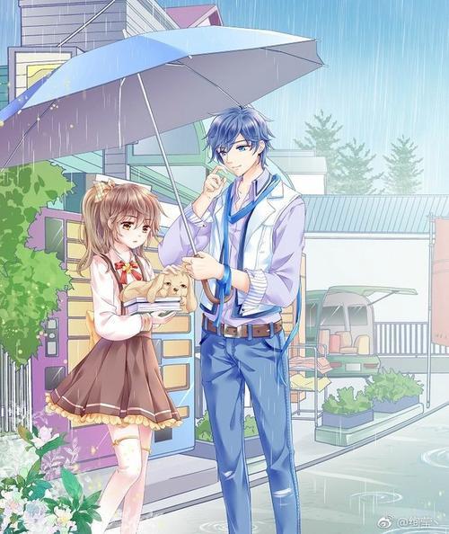 动漫双人图片情侣 动漫情侣图片两张一组高清图