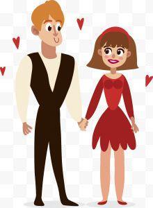 手拉手图片情侣卡通 情侣手牵手卡通图片