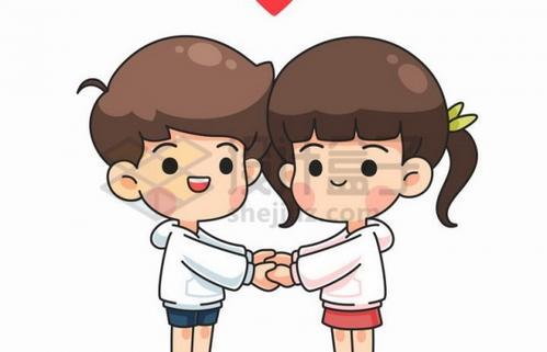 手拉手图片情侣卡通 情侣手牵手卡通图片