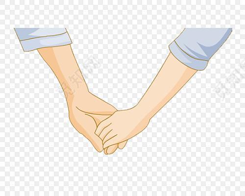 手拉手图片情侣卡通 情侣手牵手卡通图片
