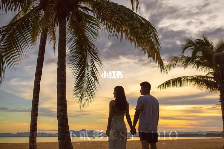 三亚海边情侣图片 三亚情人湾图片景区