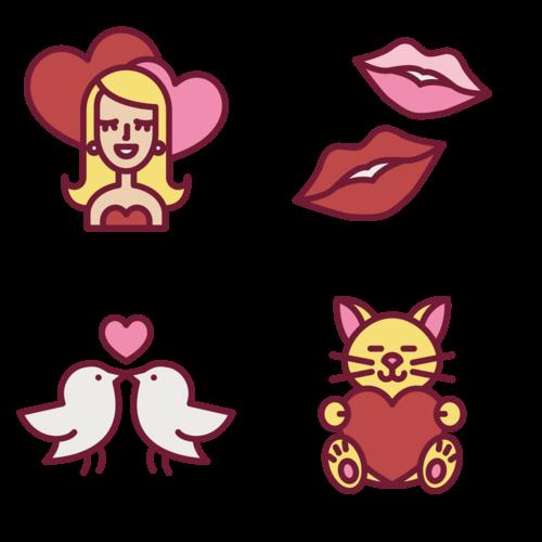 情侣小图标 情侣个性名片图片