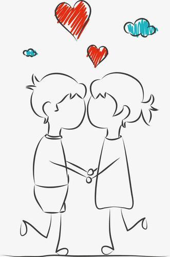 情侣简易绘画图 情侣绘画图片简笔画