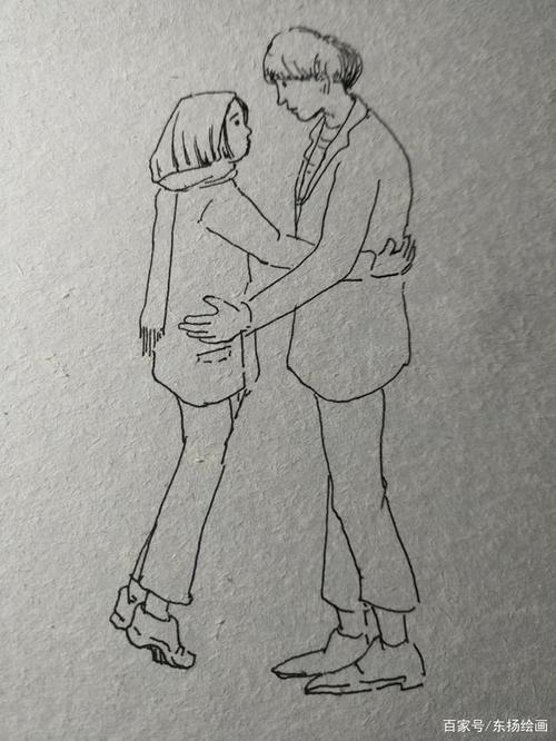 情侣简易绘画图 情侣绘画图片简笔画