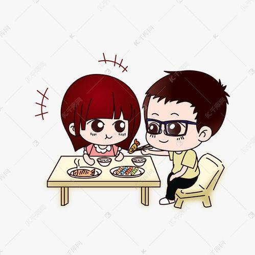 情侣一起吃饭的图片 两人一起吃饭的图片