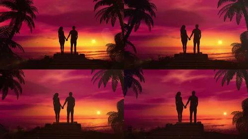 海边浪漫情侣图片 情侣海边漫步唯美图片