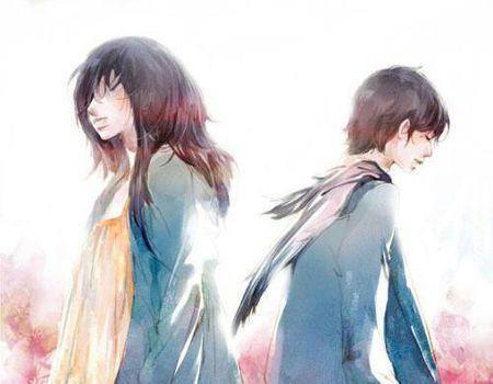 情侣分手动漫图片 男女分手伤感图片