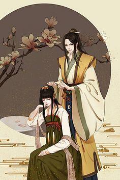 古代情侣漫画图片 古风漫画情侣图片