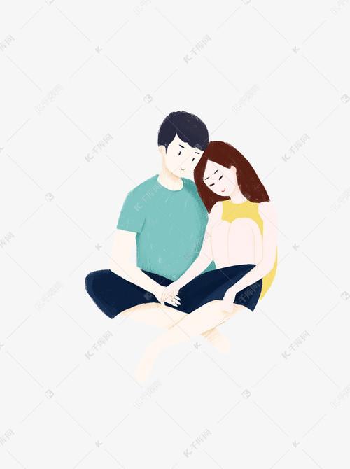 坐着的情侣图片 情侣背靠背坐在一起的图片