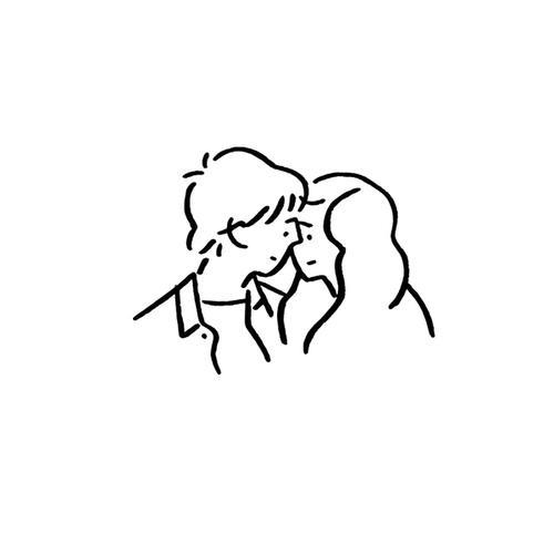 简约手绘情侣漫画图片 情侣漫画手绘简笔画