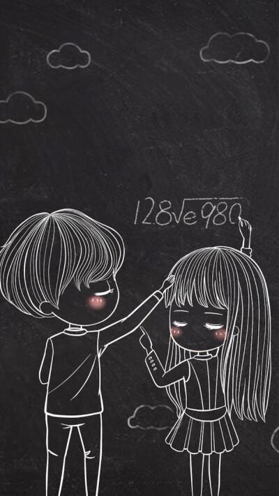 情侣背景图黑色 黑色背景情侣头像图片