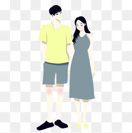 男女手绘图片情侣 现代情侣手绘图片大全