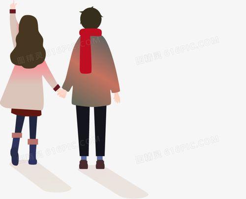 卡通情侣牵手图片 牵手图片情侣卡通