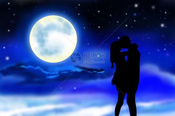 月光下的情侣图片 月光下的浪漫图片