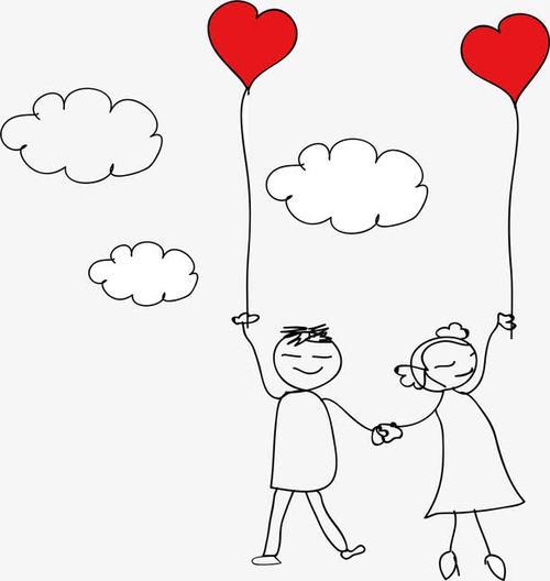 情侣小图案手绘 手画情侣图片大全简单