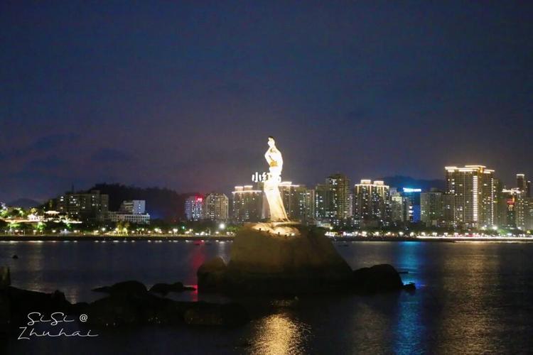 珠海情侣路夜景图片 珠海情侣路风景图片