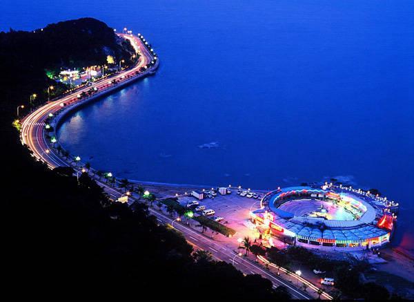 珠海情侣路夜景图片 珠海情侣路风景图片