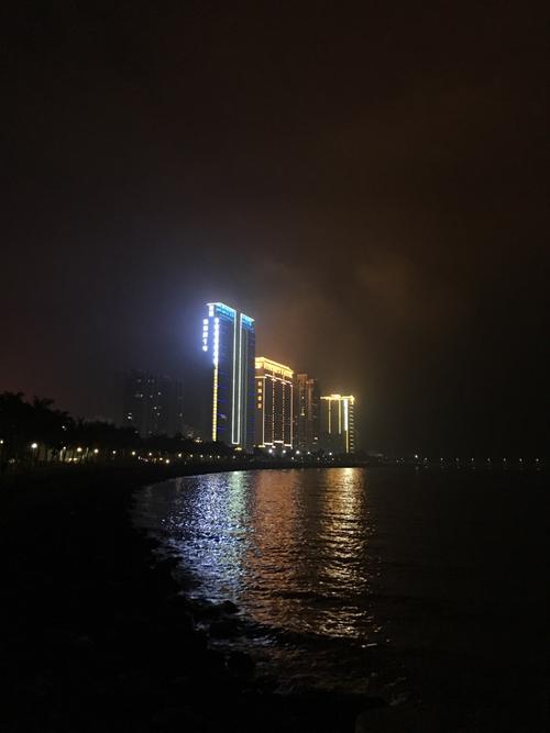 珠海情侣路夜景图片 珠海情侣路风景图片