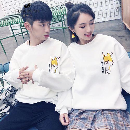 情侣卫衣图片一男一女 卫衣情侣装图片