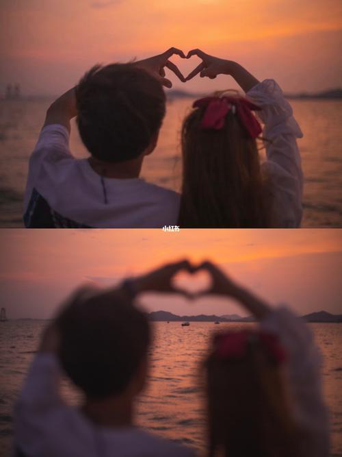 情侣夕阳图片 情侣头像唯美意境图片