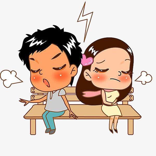 情侣生气图片 情侣开心图片