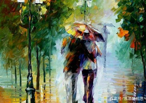 情侣雨中漫步的图片 两个人在雨中漫步的唯美图片
