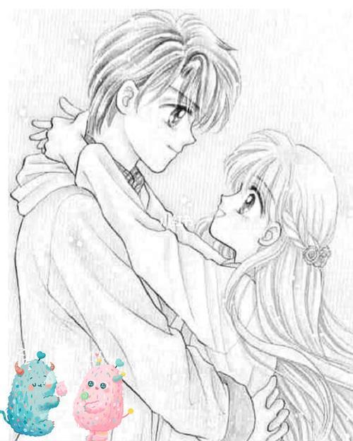 一对情侣的素描图画 情侣素描图片大全简单漂亮