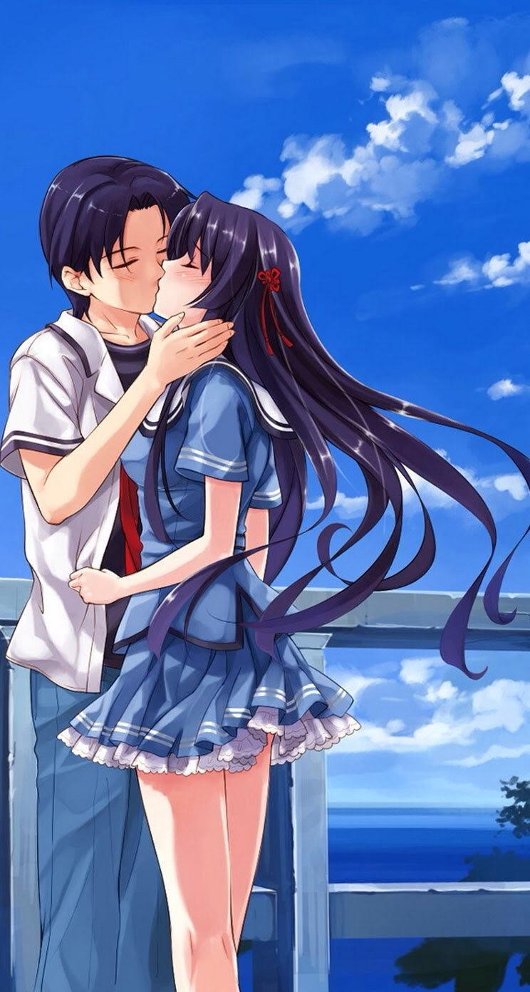 拥吻图片动漫情侣 情侣拥抱动漫图