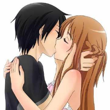 拥吻图片动漫情侣 情侣拥抱动漫图