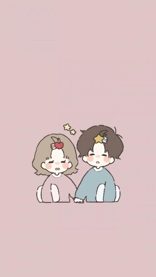 卡通情侣背景图片 卡通人物情侣图片