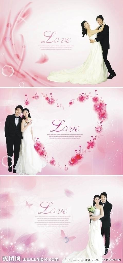 情侣婚纱背景图 情侣婚纱照图片