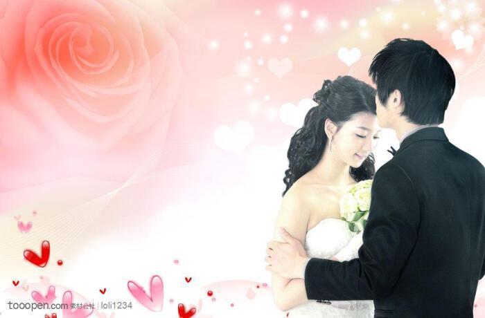 情侣婚纱背景图 情侣婚纱照图片