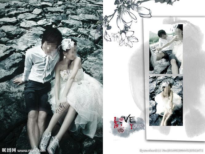 情侣婚纱背景图 情侣婚纱照图片