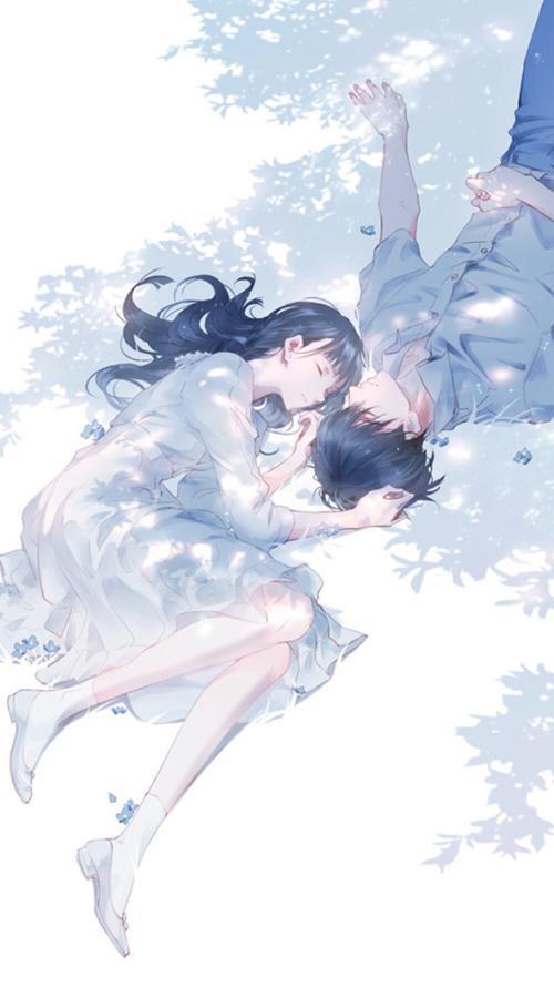 二次元情侣背景图一对 二次元情侣甜蜜背景图片