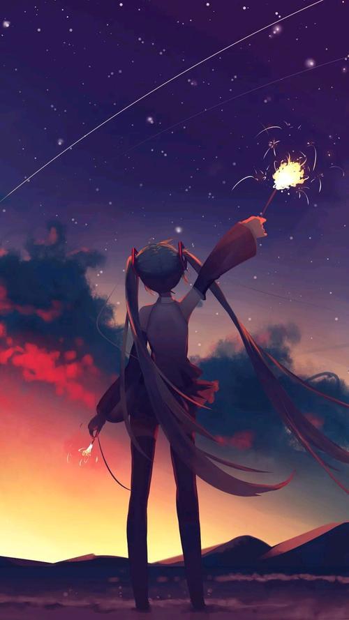 二次元情侣背景图一对 二次元情侣甜蜜背景图片