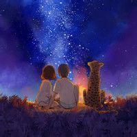 星空下的情侣背影图片 星空情侣背影图片唯美