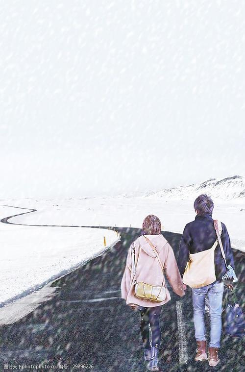 冬天情侣图片唯美 冬天情侣头像图片