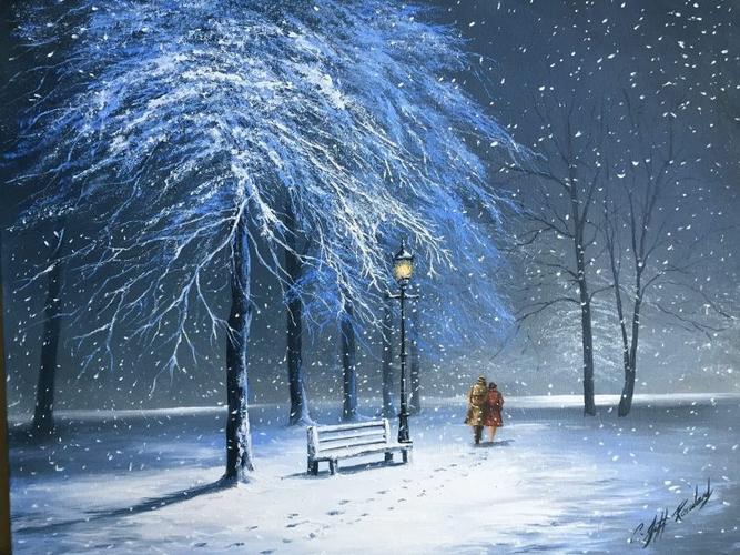下雪天情侣图片 下雪的情侣头像图片