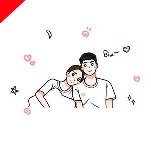 手绘动漫情侣图片简单 情侣漫画图片手绘简单