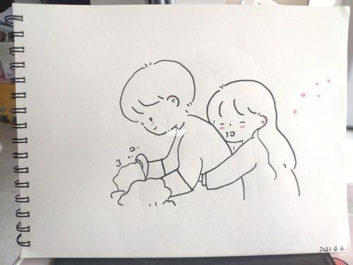 情侣画画图片 情侣图片画画超萌图片
