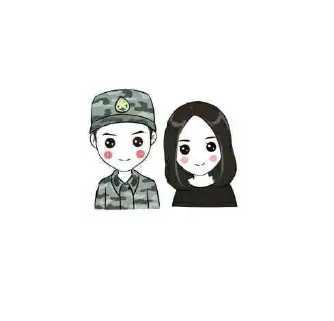 军人情侣图片 军人情侣图片手绘图片