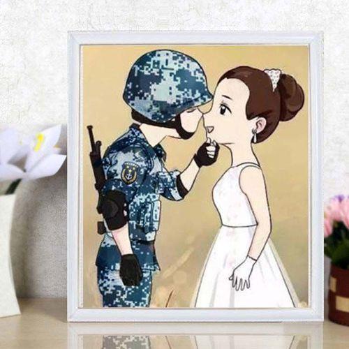 军人情侣图片 军人情侣图片手绘图片